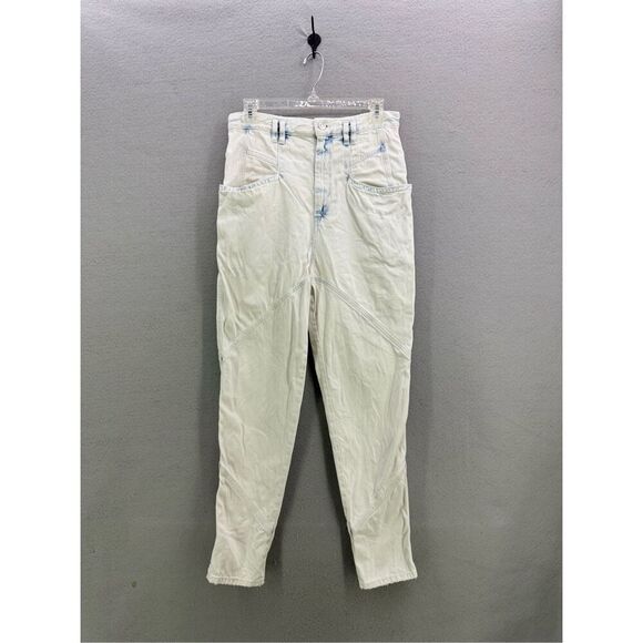 Isabel Marant Nadeloisa Whitewash High Rise Tapered Leg Jeans Size 4 (36) - Picture 14 of 15